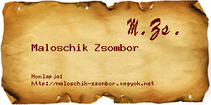 Maloschik Zsombor névjegykártya